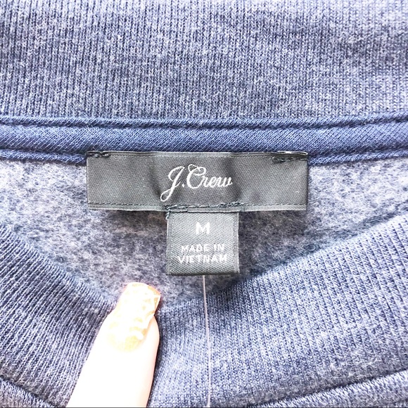 J. Crew Racing Stripes Crew Neck Sweatshirt Size M - Picture 5 of 5